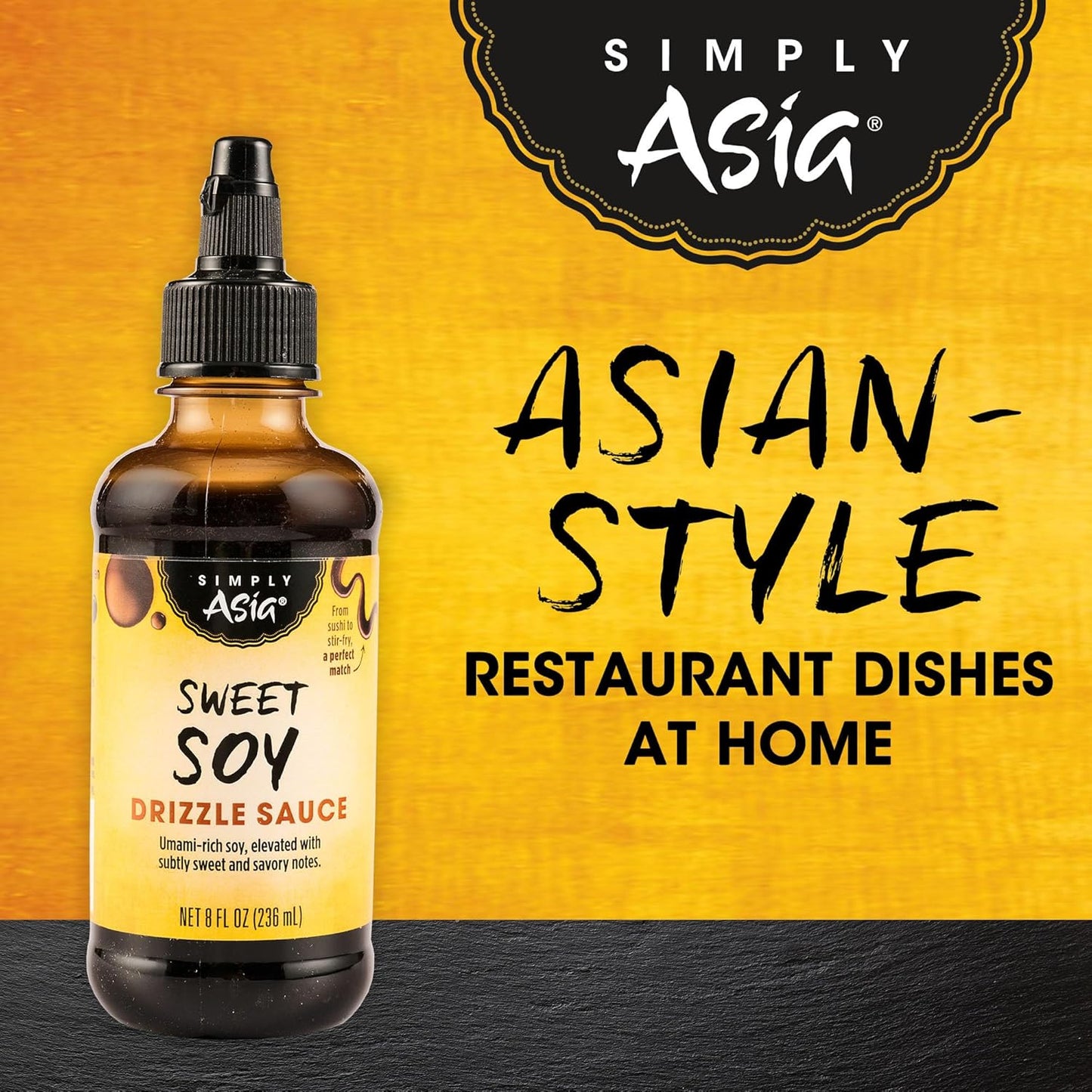 Simply Asia Sweet Soy Drizzle Sauce — Asian-Inspired Pantry Upgrade for Foodie Gift Baskets, 8 fl oz