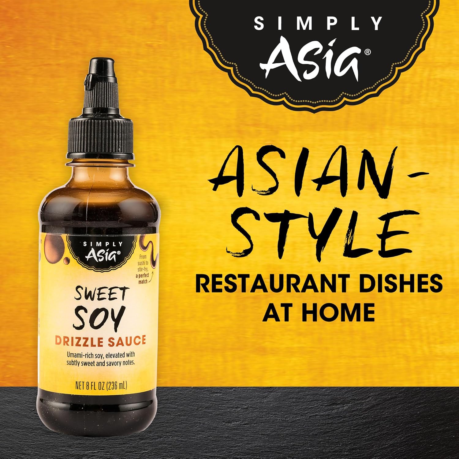 Simply Asia Sweet Soy Drizzle Sauce — Asian-Inspired Pantry Upgrade for Foodie Gift Baskets, 8 fl oz