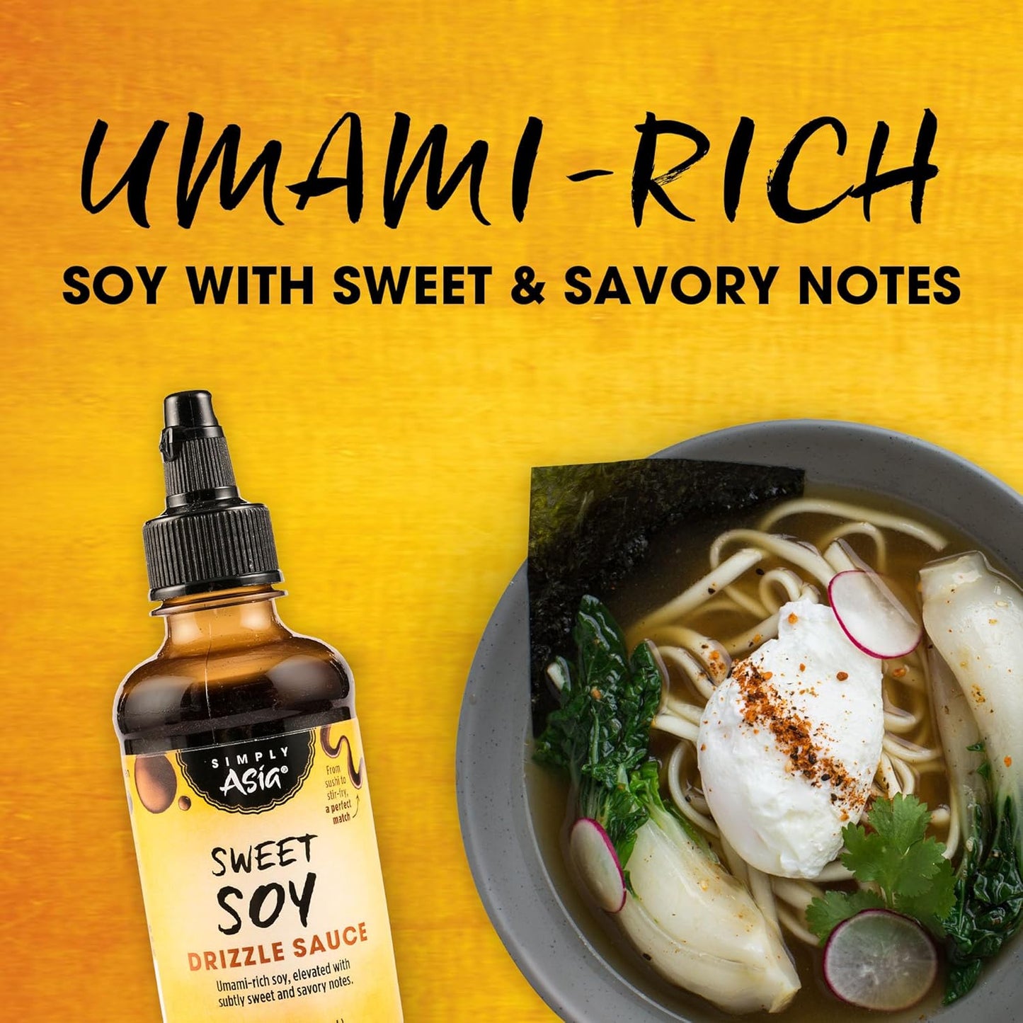 Simply Asia Sweet Soy Drizzle Sauce — Asian-Inspired Pantry Upgrade for Foodie Gift Baskets, 8 fl oz