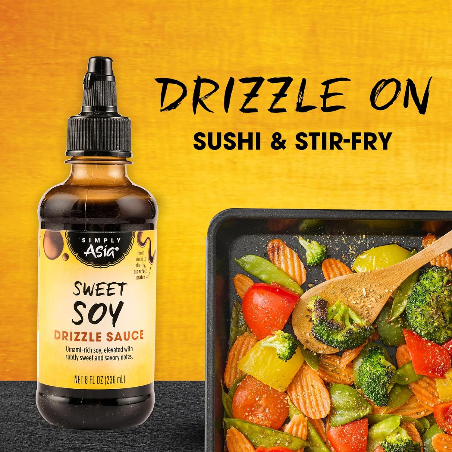 Simply Asia Sweet Soy Drizzle Sauce — Asian-Inspired Pantry Upgrade for Foodie Gift Baskets, 8 fl oz