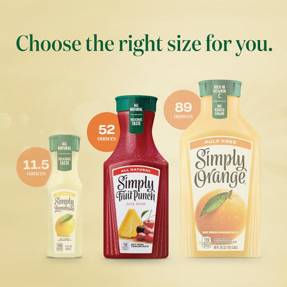 Simply Fruit Punch Juice Drink – Daily Wellness Drink for Clean Eating Lifestyles, All Natural 52 fl oz