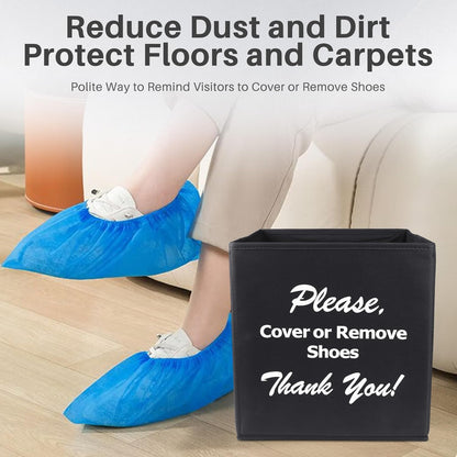 single large compartment designed to hold 200+ disposable shoe covers