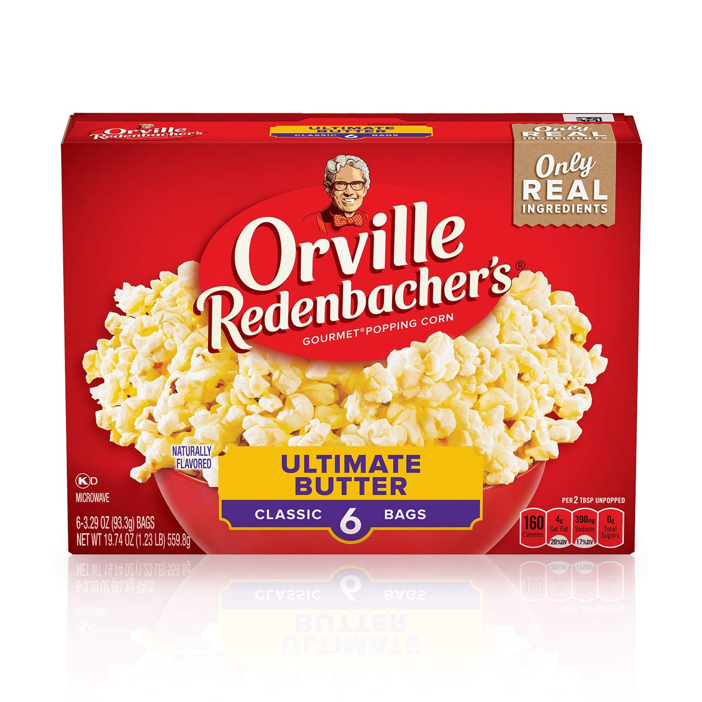 six 3.29 oz single-serve microwave bags, total 19.74 oz