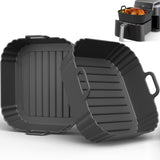 Square Silicone Air Fryer Liners for Newlyweds and First Apartments, 2 Pack 5-6.5QT Housewarming Gift