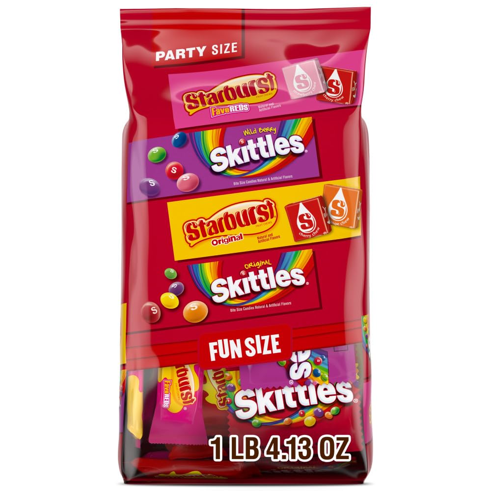 SKITTLES Bulk Candy Gift Pack – Workplace Secret Santa Stocking Stuffer & Employee Appreciation Treats, 95 Piece Count