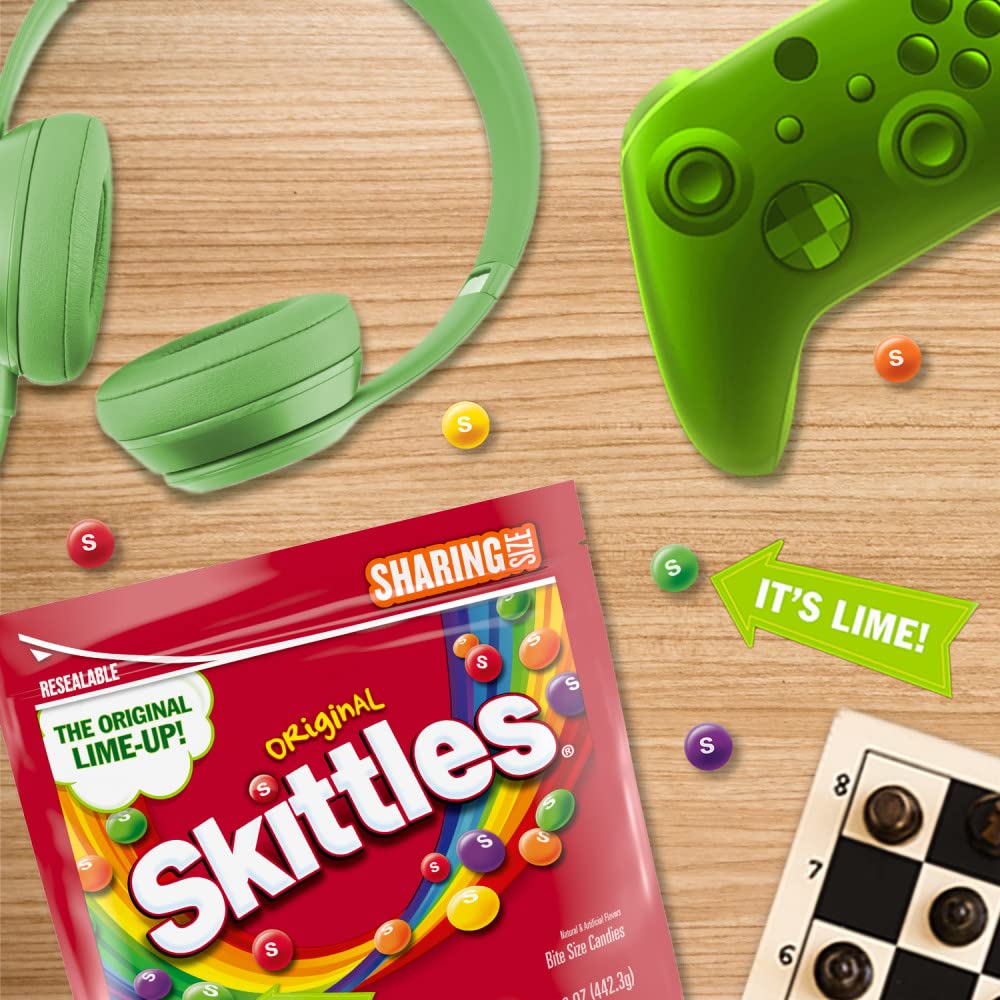 Skittles Original Candy Sharing Size Bag, 15.6 oz – Classroom Party Snack and Easter Basket Filler for Kids
