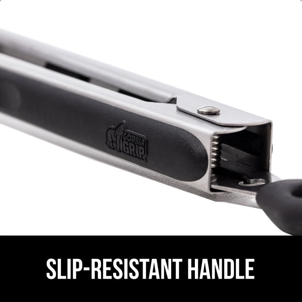 slip-resistant silicone handle with ergonomic thumb rest