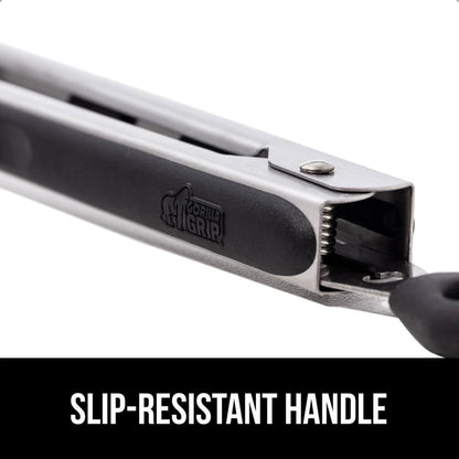 slip-resistant silicone handle with ergonomic thumb rest