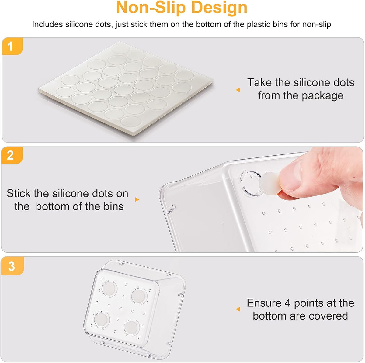 SMARTAKE 13-Piece Drawer Organizers with Non-Slip Silicone Pads, 5-Size Interchangeable Set for a Less-Is-More Decluttered Lifestyle