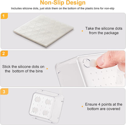 SMARTAKE 13-Piece Drawer Organizers with Non-Slip Silicone Pads, 5-Size Interchangeable Set for a Less-Is-More Decluttered Lifestyle