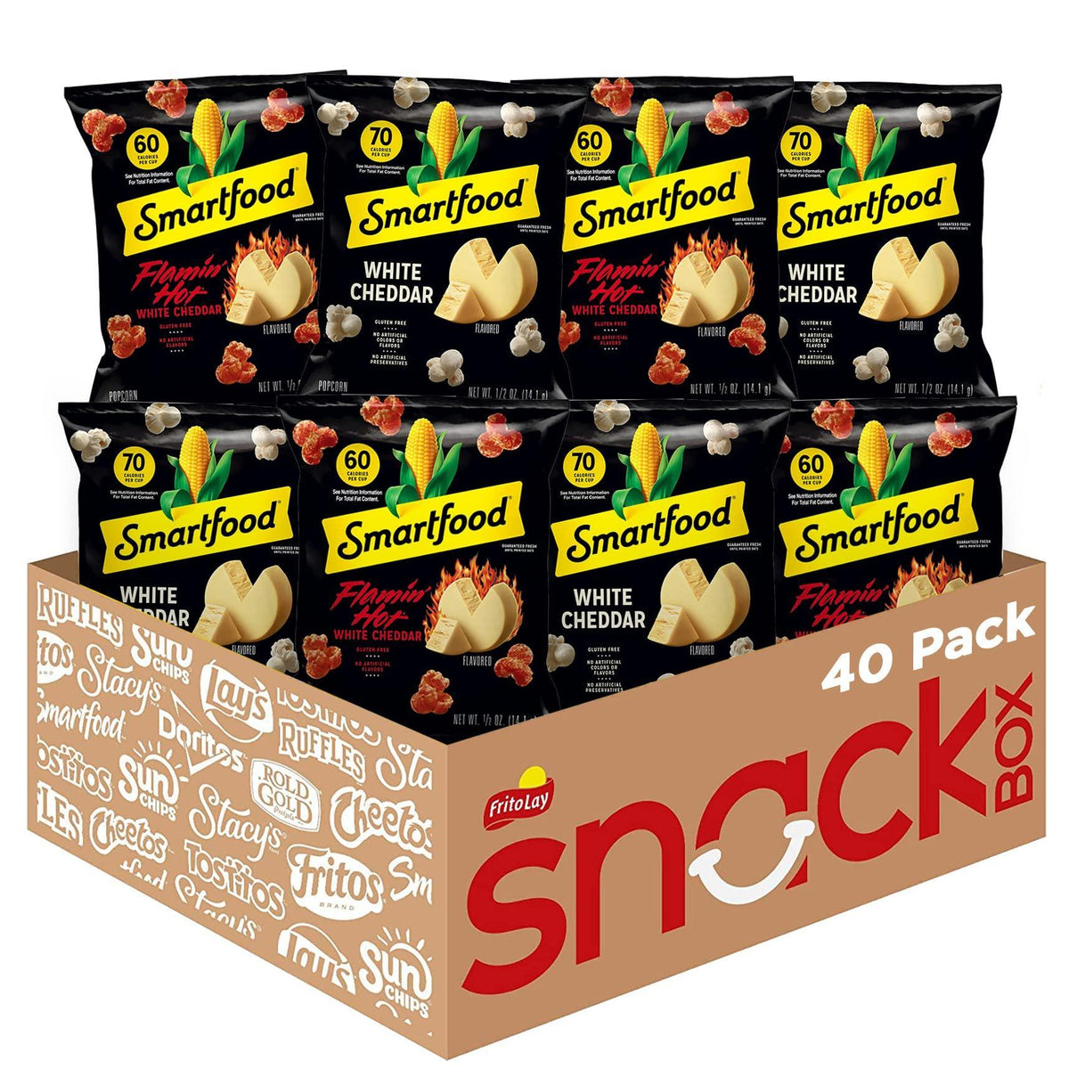 Smartfood Popcorn Variety Pack – Road Trip & Picnic Cooler Snack, 40 Shelf-Stable Single-Serve Bags