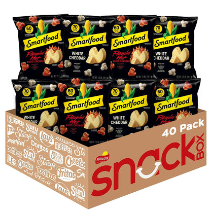 Smartfood Popcorn Variety Pack – Road Trip & Picnic Cooler Snack, 40 Shelf-Stable Single-Serve Bags