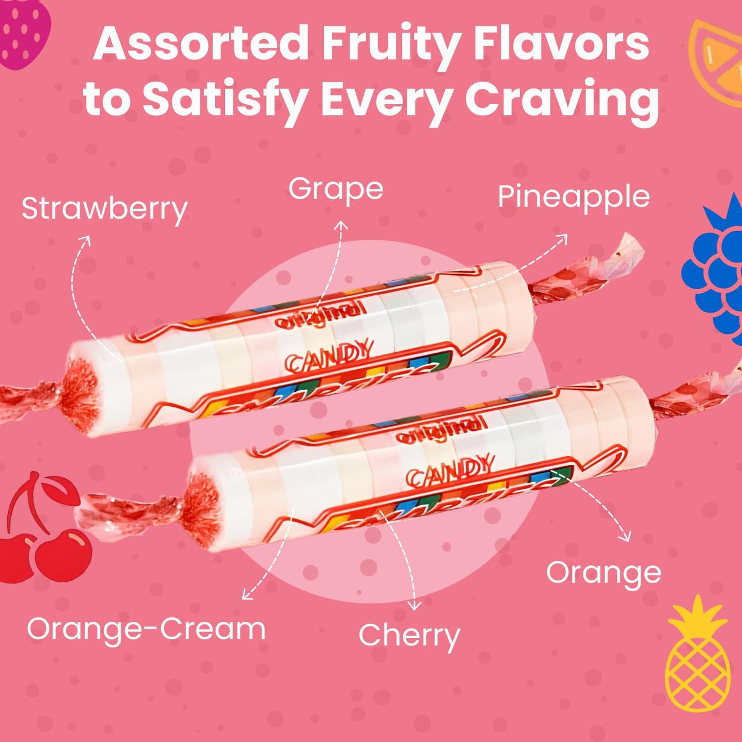 Smarties Candy Bulk Rolls - Holiday Candy Dish and Office Snack Drawer, Individually Wrapped Classic Rolls, 1 Pound