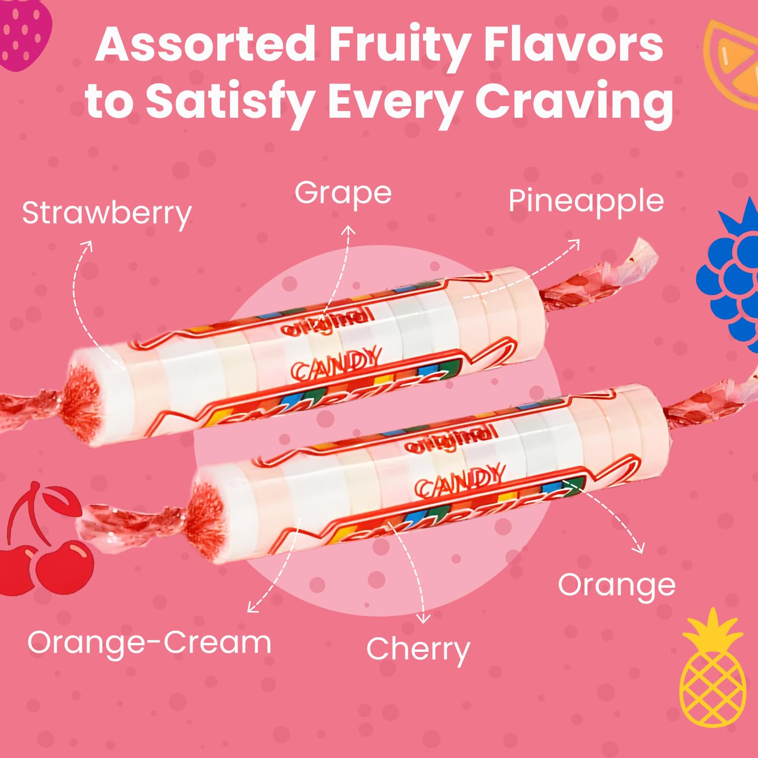 Smarties Candy Bulk Rolls - Holiday Candy Dish and Office Snack Drawer, Individually Wrapped Classic Rolls, 1 Pound