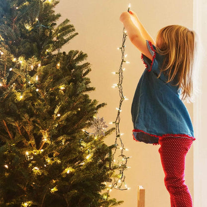 Smokeless Battery Operated String Lights with Memory Function and Timer, Pet and Child Safe Indoor Outdoor Lighting, Waterproof LED Fairy Lights USB Option