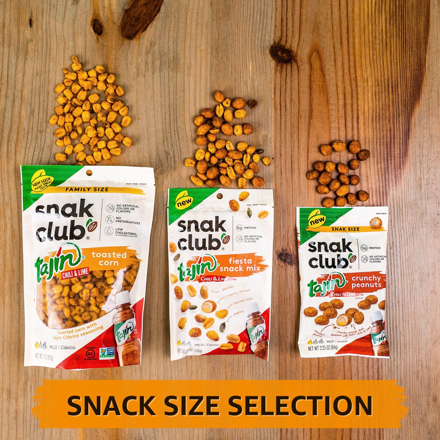 Snak Club Tajin Toasted Corn – Quiet Crunch Snack for Meetings and Study Sessions, Tajin Corn Nuggets 11 oz