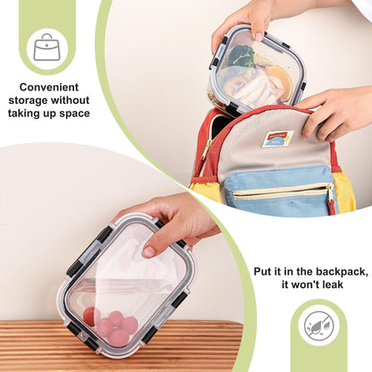 snap-lock lids with silicone gasket for airtight, leak-resistant sealing