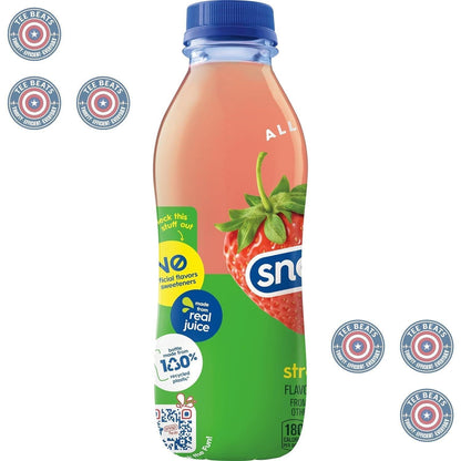Snapple Kiwi Strawberry Gluten Free Juice Drink 12 Pack 16oz Bottles - Office Pantry Fruity Alternative to Soda for Staff
