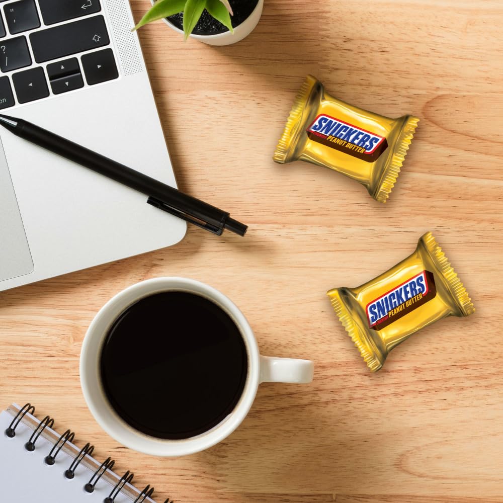 SNICKERS Peanut Butter Squared Individually Wrapped Candy for Camping Trips and Outdoor Movie Nights, 11.5oz