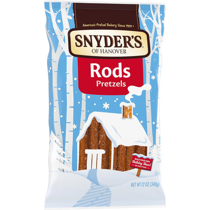 Snyder's of Hanover Pretzel Rods – Housewarming Gift for Snack Lovers, Shareable 12 oz Bag