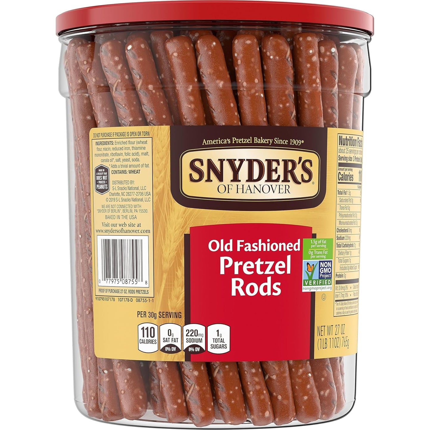 Snyder's of Hanover Pretzel Rods – Kid-Friendly Dipping Snack for Playdates and Family Movie Nights