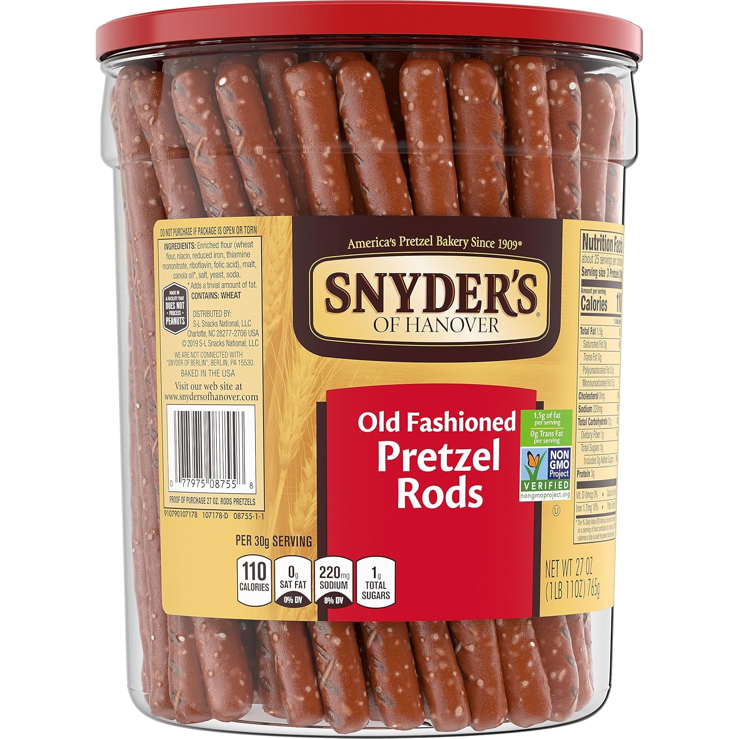 Snyder's of Hanover Pretzel Rods – Kid-Friendly Dipping Snack for Playdates and Family Movie Nights
