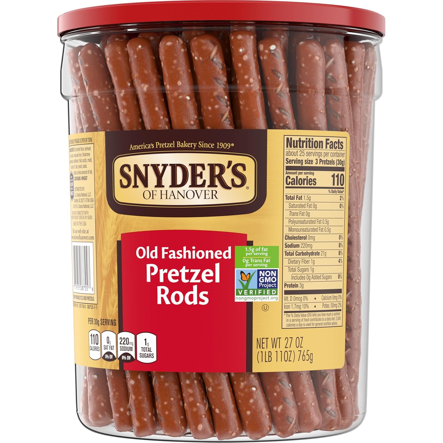 Snyder's of Hanover Pretzel Rods – Kid-Friendly Dipping Snack for Playdates and Family Movie Nights