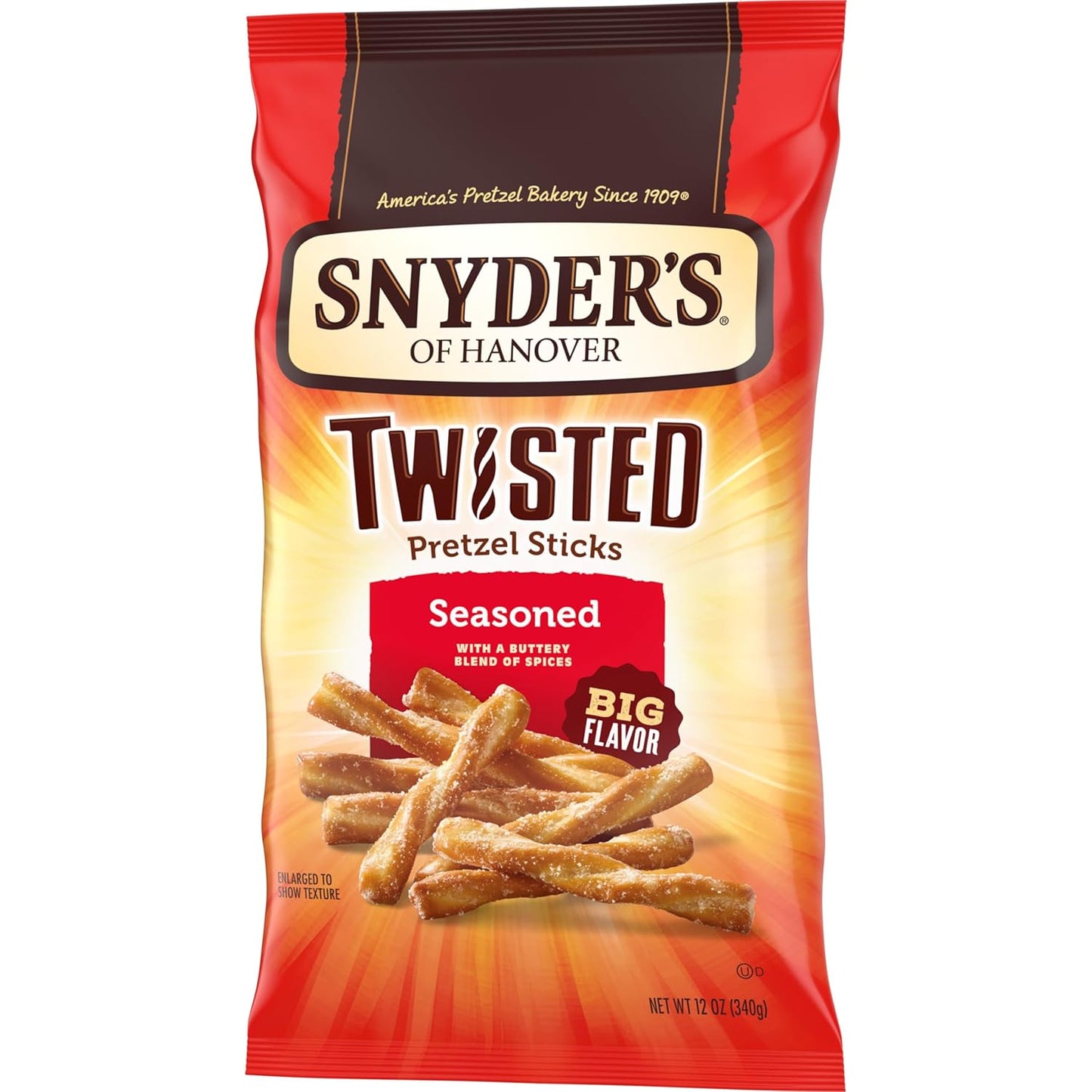 Snyder's of Hanover Seasoned Pretzel Sticks Work From Home Munching Snack for Video Call Adjacent Snacking