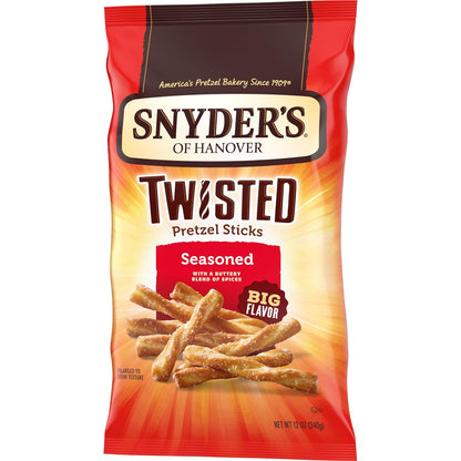 Snyder's of Hanover Seasoned Pretzel Sticks Work From Home Munching Snack for Video Call Adjacent Snacking