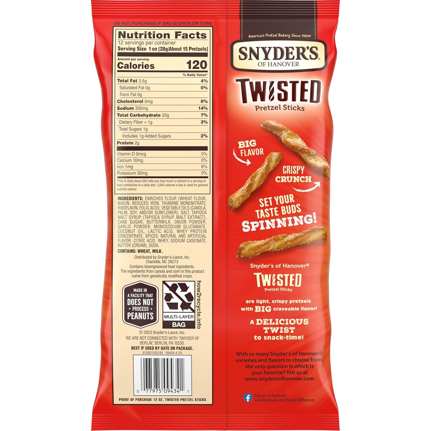 Snyder's of Hanover Seasoned Pretzel Sticks Work From Home Munching Snack for Video Call Adjacent Snacking