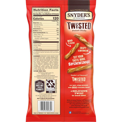 Snyder's of Hanover Seasoned Pretzel Sticks Work From Home Munching Snack for Video Call Adjacent Snacking