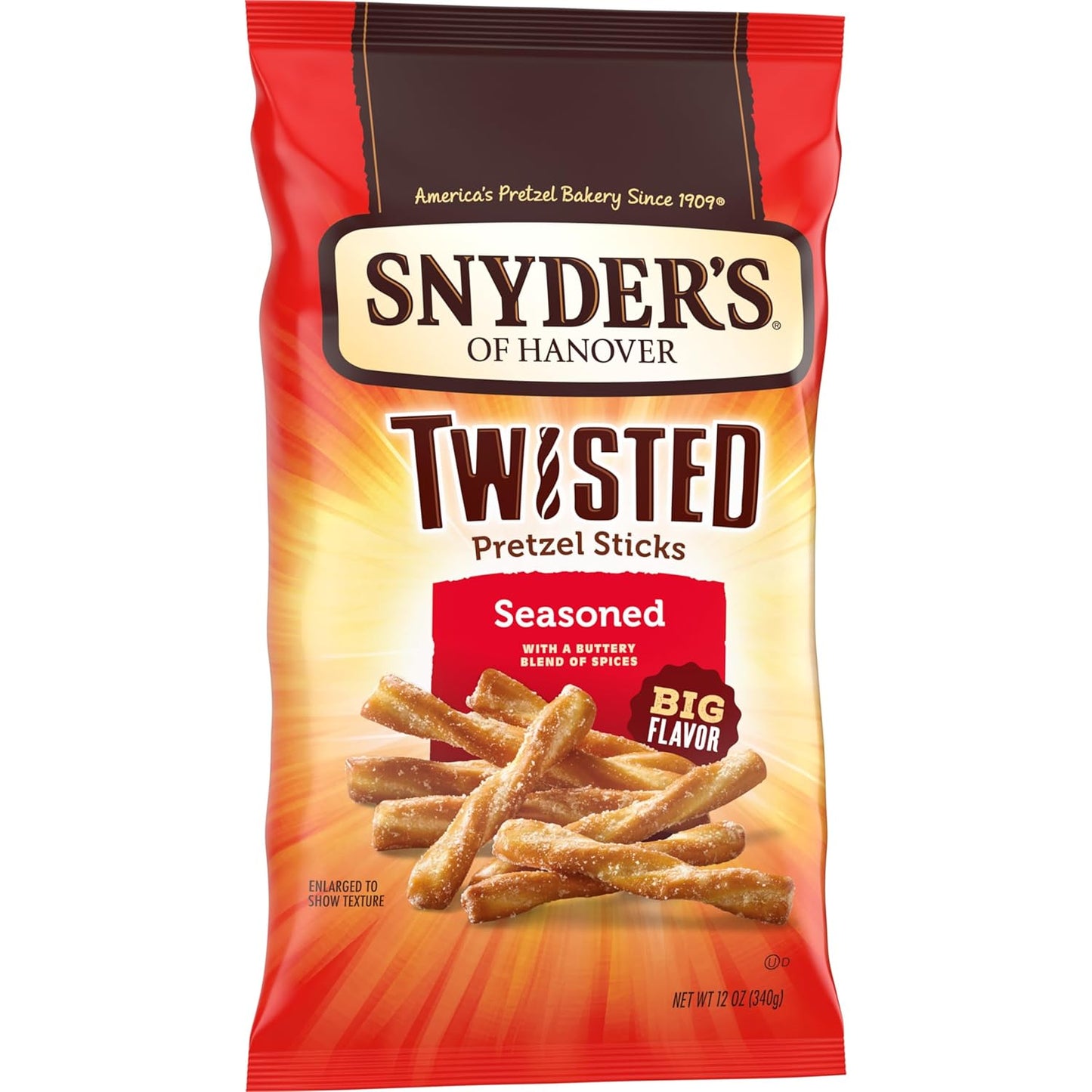 Snyder's of Hanover Seasoned Pretzel Sticks Work From Home Munching Snack for Video Call Adjacent Snacking