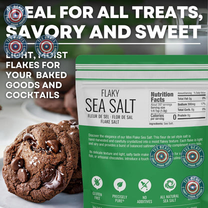 Sol de Baja Sea Salt Flakes, 7 oz – Elegant Hostess Gift for Dinner Party Entertainers