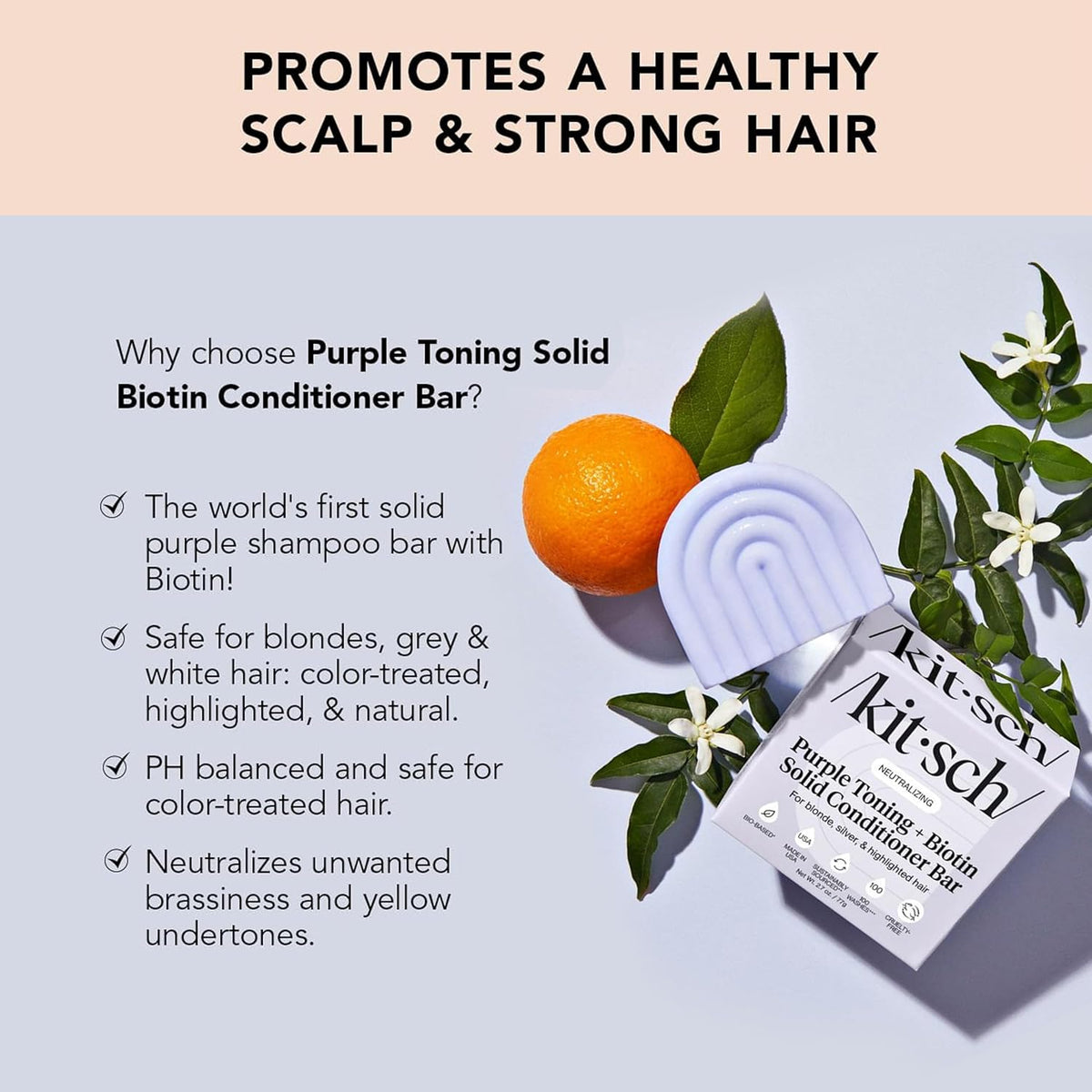 solid 2.7oz bar form equivalent to two bottles of liquid conditioner