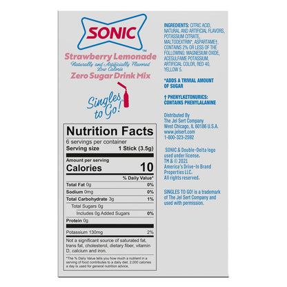 Sonic Singles to Go! Single-Serve Packets – Portable Drink Mix for Coworking Spaces, Conference Rooms, and Task Batching