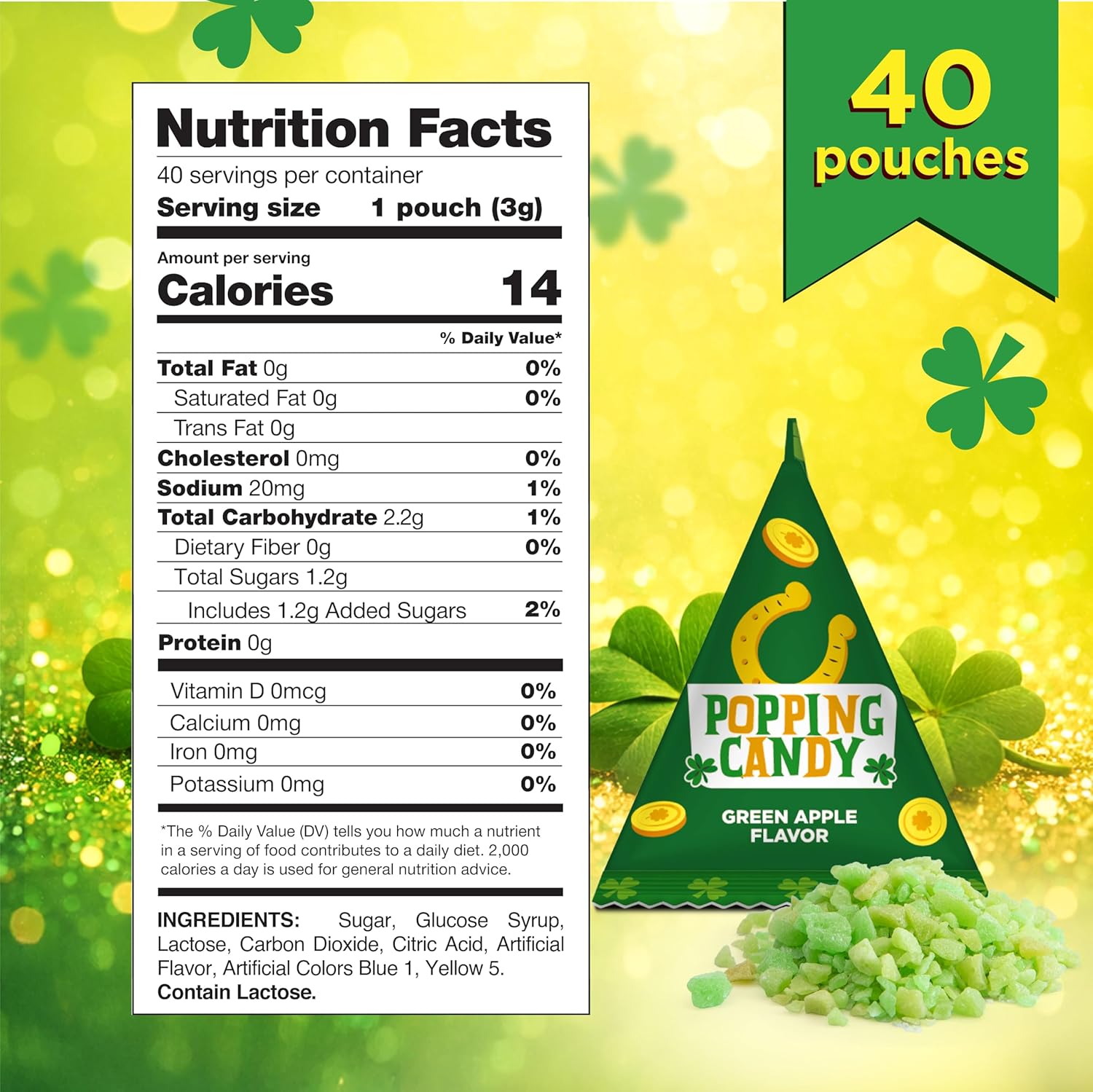 sour green apple flavor with sharp citric acid tang