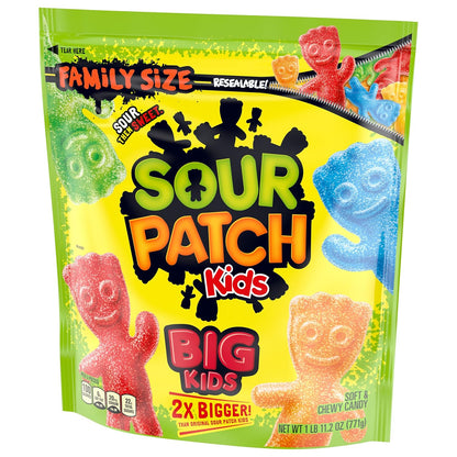 SOUR PATCH KIDS Big Kids Sour Candy, Shareable Outdoor Movie Night Treat, 1.7 lb