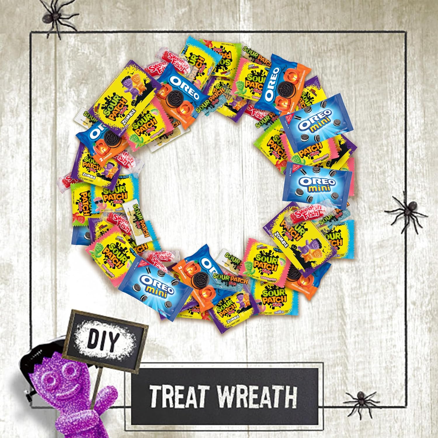 SOUR PATCH KIDS Halloween Variety Pack - 40 Individually Sealed Bags for Effortless One-Step Trick or Treat Handouts