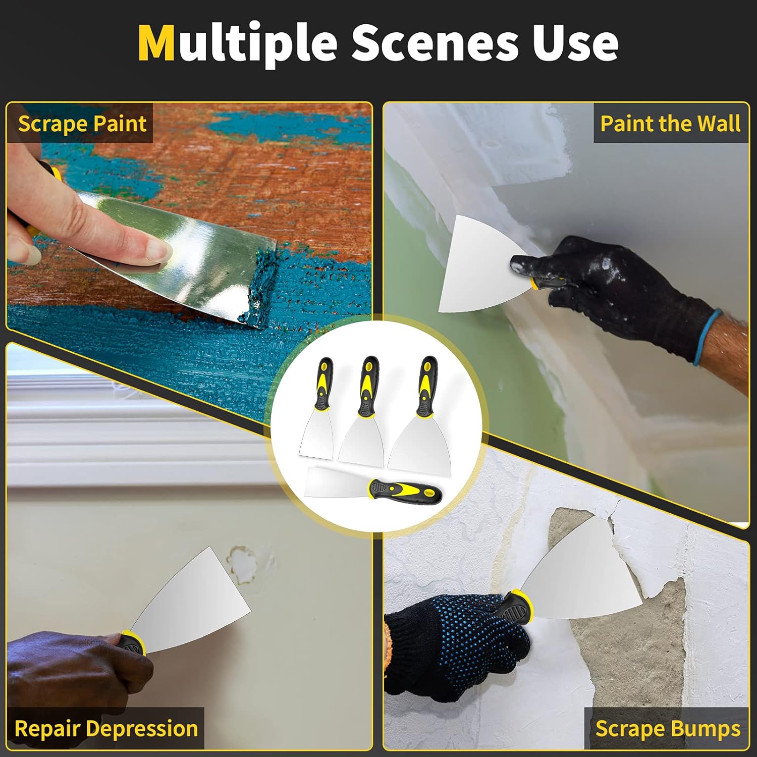 Spackle Knife Stainless Steel Set – Holiday Gift for Home Improvement Lovers and Hobbyist Renovators