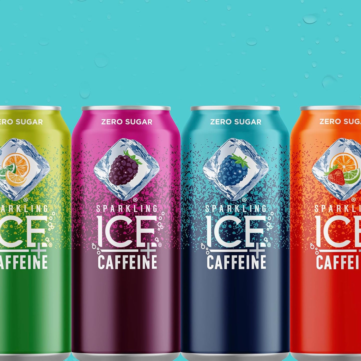Sparkling Ice Caffeine Black Raspberry Sparkling Water Birthday Gift for Mom, Sugar Free Sparkling Water with Vitamins and Antioxidants