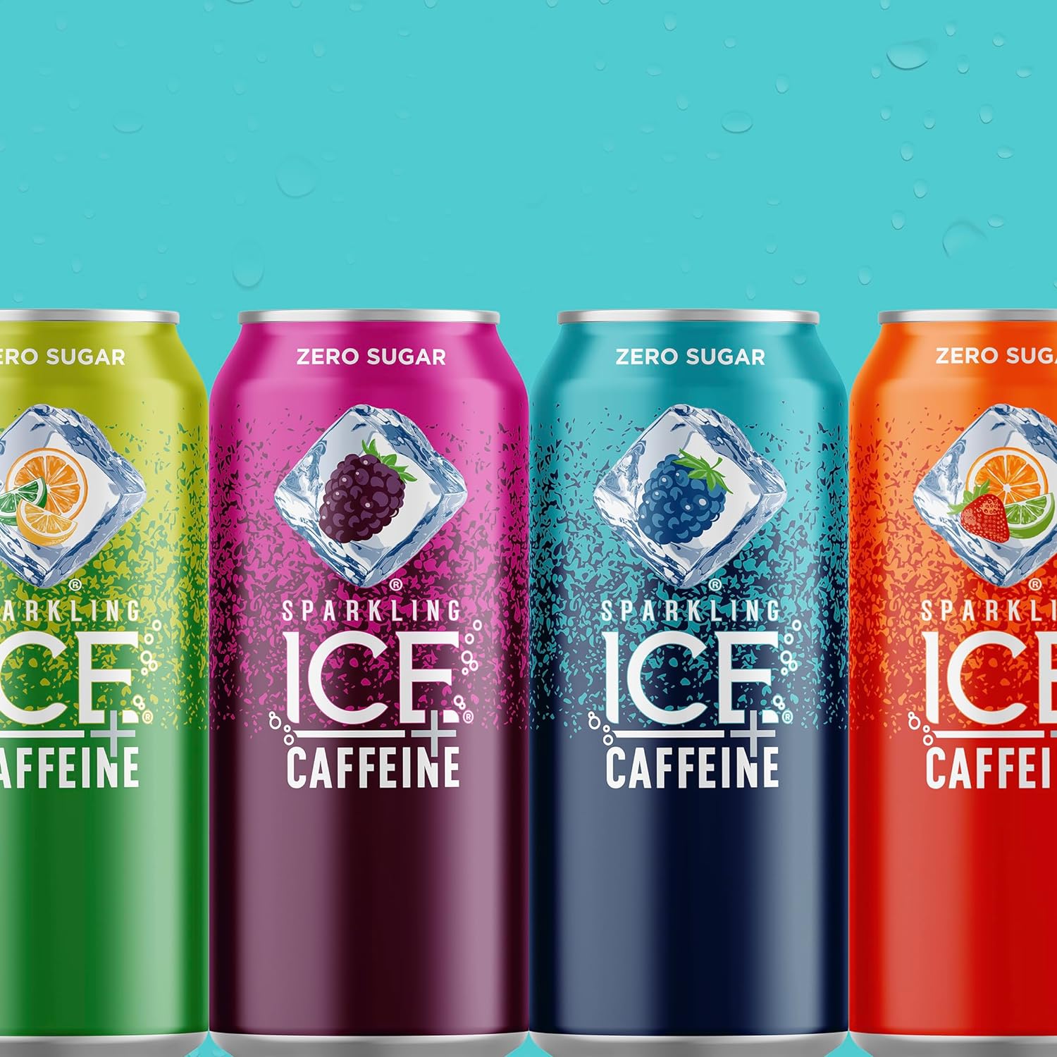 Sparkling Ice Caffeine Black Raspberry Sparkling Water Birthday Gift for Mom, Sugar Free Sparkling Water with Vitamins and Antioxidants