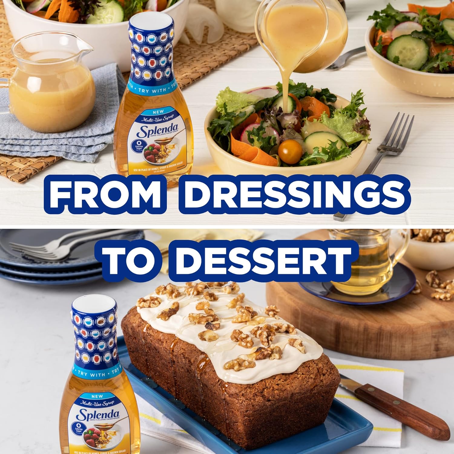 Splenda Multi-Use Allulose Liquid, Practical Hostess Gift and Holiday Pickup for Health Conscious Friends, Sugar Free 8oz