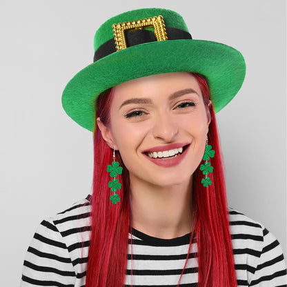 St. Patrick's Day Gift Earrings – Shamrock Dangle Jewelry for Coworker Favor Bags, Lucky Irish Party Exchange