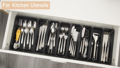 stackable trays nest together for compact storage when not in use