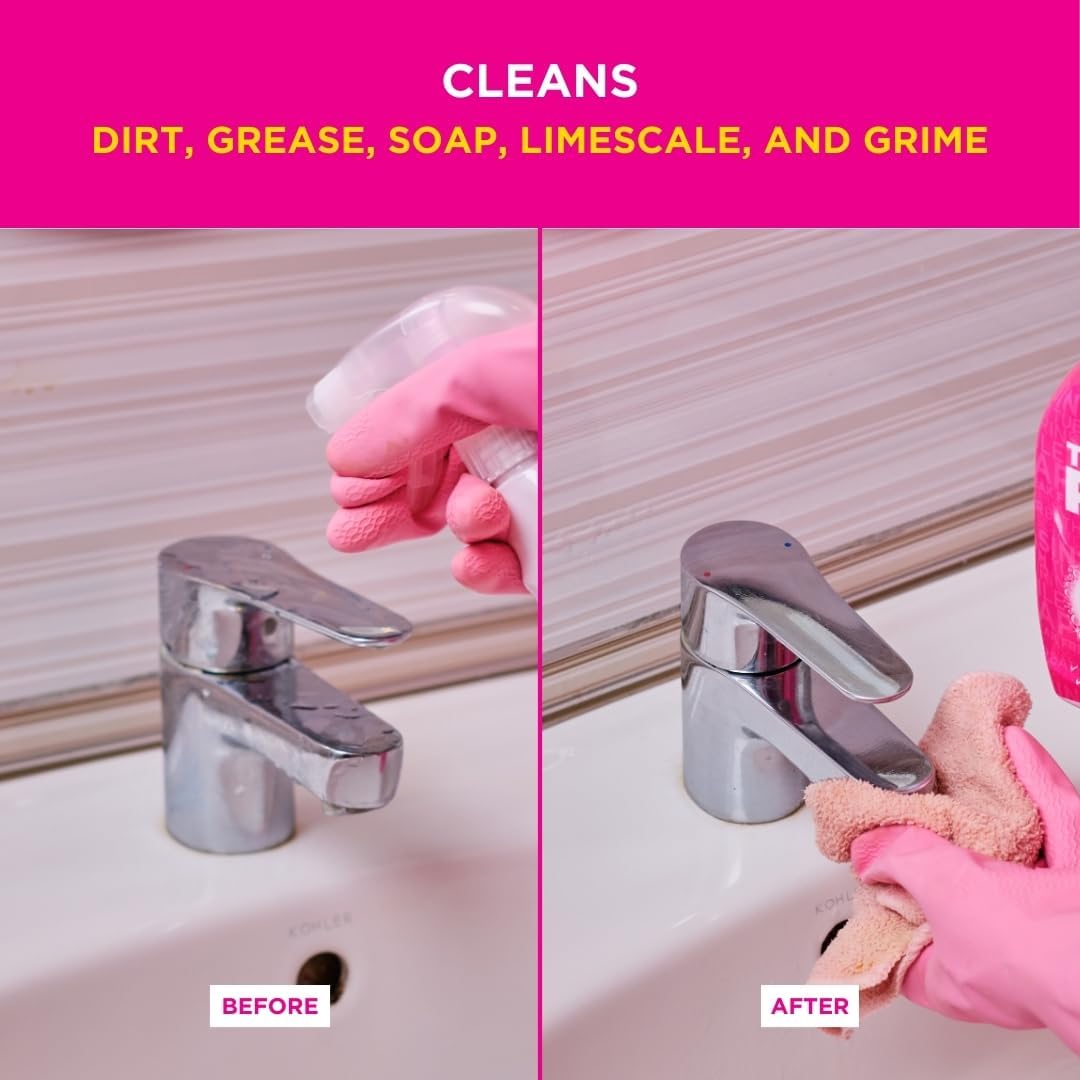 Stardrops Pink Stuff Miracle Foam Bathroom Cleaner 750ml – Neutral-Toned Shower Glass and Tile Soap Scum Remover