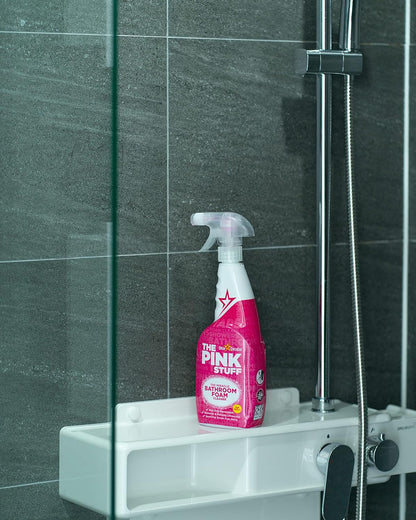 Stardrops Pink Stuff Miracle Foam Bathroom Cleaner 750ml – Neutral-Toned Shower Glass and Tile Soap Scum Remover