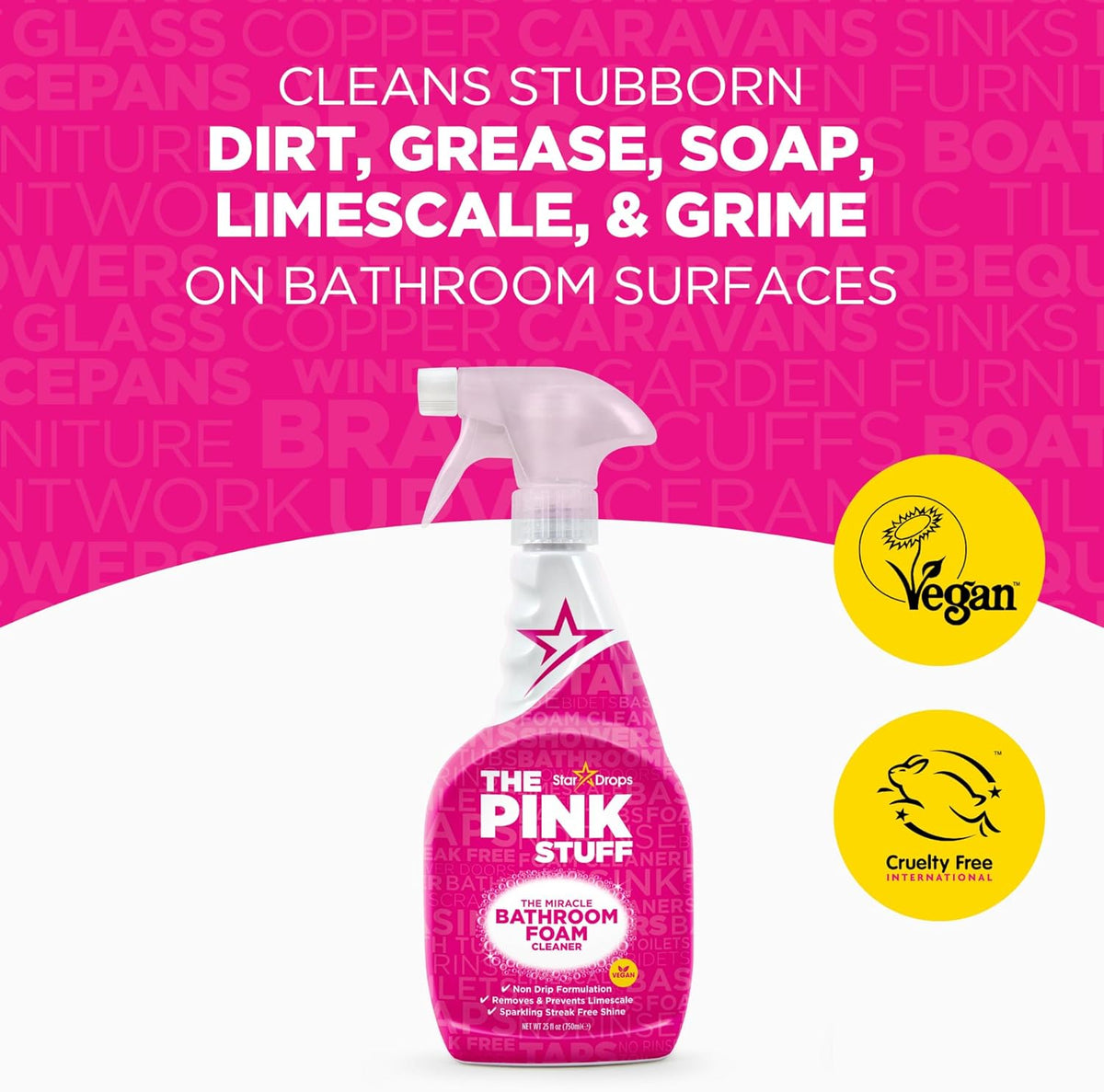Stardrops The Pink Stuff Miracle Cleaning Bundle – Valentine's Day Gift for Her, Practical Yet Pampering Home Care Set