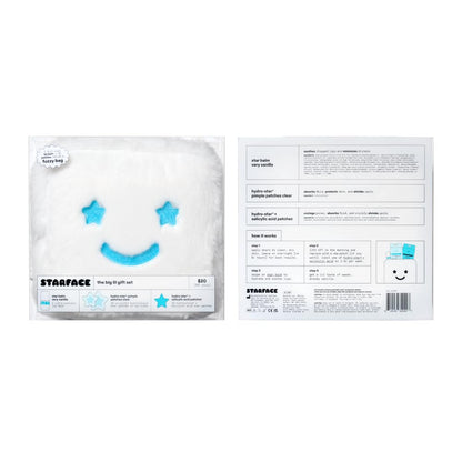 Starface Big Lil White Gift Set - Stress Breakout Recovery for Dorm and Vanity, Star Patches Overnight