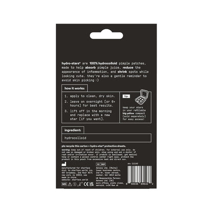 Starface Hydro-Star Black Pimple Patches – Parent Approved Teen Skincare Refill, Sensitive Skin Friendly