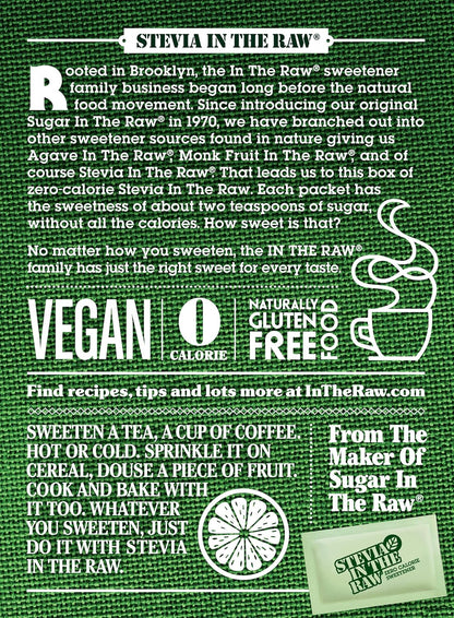 Stevia In The Raw Plant Based Sugar Substitute – Quick Office Break Room Pick Me Up for Long Workdays